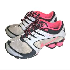 Nike Shox Vaeda Wolf Gray And Pink Sneakers Womens Size 7 Shoes GUC Preowned